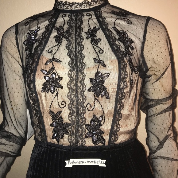 🚨LAST CHANCE 🚨Free People Sequin Velvet Dress - Picture 4 of 8